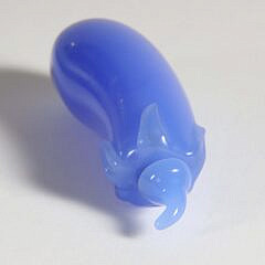 Chinese Blue Glass “Eggplant” Snuff Bottle, Qing Dynasty