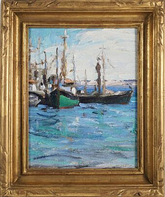 Anne Ramsdell Congdon Oil on Panel "End Of Wharf, Nantucket"