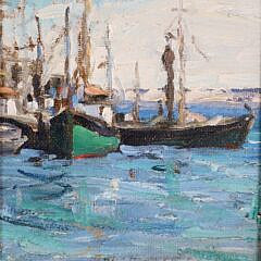 Anne Ramsdell Congdon Oil on Panel “End Of Wharf, Nantucket”