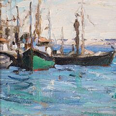 Anne Ramsdell Congdon Oil on Panel “End of Wharf, Nantucket”