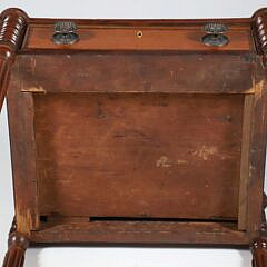 Massachusetts Sheraton One Drawer Cookie Corner Work Stand, 19th Century