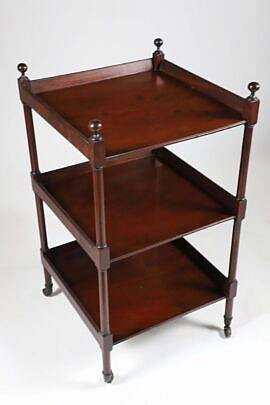 English Regency Mahogany Three Tier Etagere, 19th Century