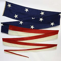 Important U.S. Navy 13 Star American Ship Coming Home Pennant circa 1900