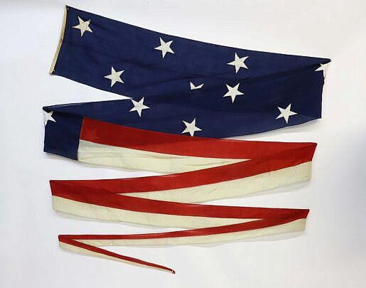 Important U.S. Navy 13 Star American Ship Coming Home Pennant circa 1900