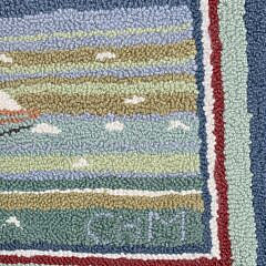 Hooked Scatter Rug “Sailboat”
