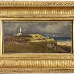 Wendell Macy Oil on Door Panel "Sankaty Light"