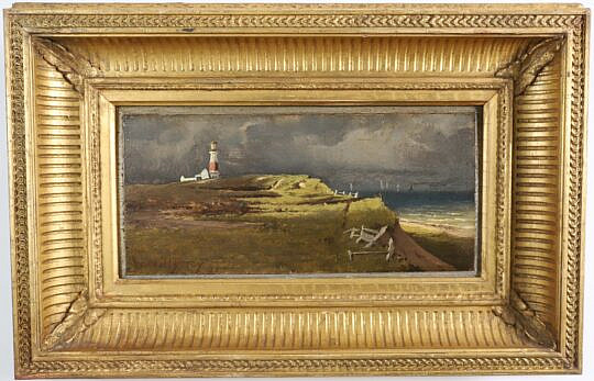 Wendell Macy Oil on Door Panel "Sankaty Light"