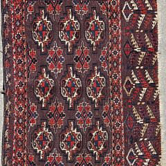 Two Antique Turkoman Oriental Carpet Rug Bag Faces