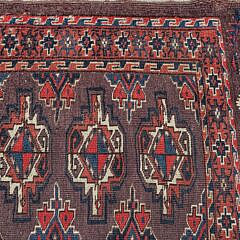 Two Antique Turkoman Oriental Carpet Rug Bag Faces