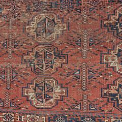 Two Antique Turkoman Oriental Carpet Rug Bag Faces