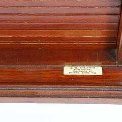 Antique English Edwardian Mahogany Coin Collectors Cabinet