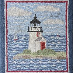 Lighthouse Hooked Scatter Rug