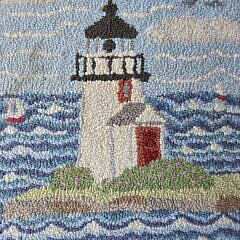 Lighthouse Hooked Scatter Rug