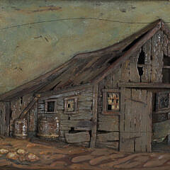 James Walter Folger Carved Wood Plaque “Sconset Shack”