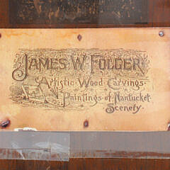 James Walter Folger Carved Wood Plaque “Sconset Shack”
