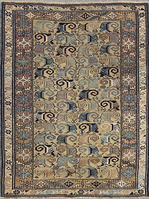 Vintage Hand Knotted Oriental Scatter Rug