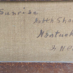 George N. Coss Oil on Canvas “Sunrise North Shore, Nantucket”, 19th Century