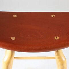 Set of Four Stephen Swift Cherry and Ash Counter Height Bar Stools