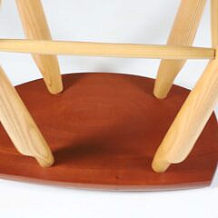Set of Four Stephen Swift Cherry and Ash Counter Height Bar Stools