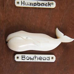 Fine Aletha Macy Carved Seven-Whale Species Plaque