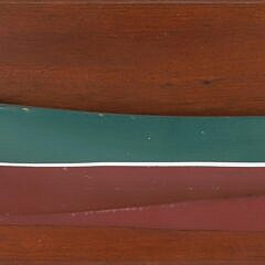 Carved and Painted Half Hull on Mahogany Plank