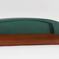 Carved and Painted Half Hull on Mahogany Plank