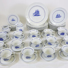 Wedgwood American Clipper Flying Cloud Blue and White China