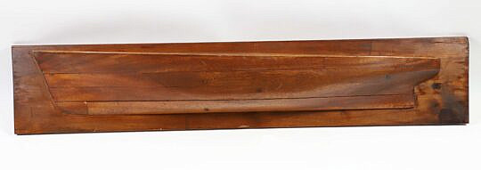 Vintage Half Hull Mounted on Board, Four-Lifts