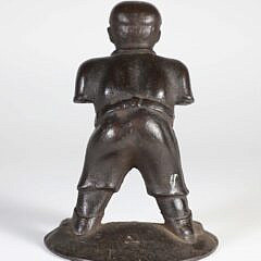 Rare Cast Iron Baseball Player Doorstop, 19th Century