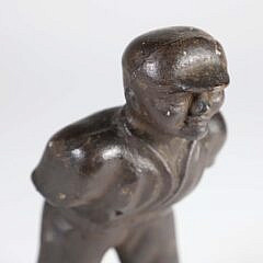 Rare Cast Iron Baseball Player Doorstop, 19th Century