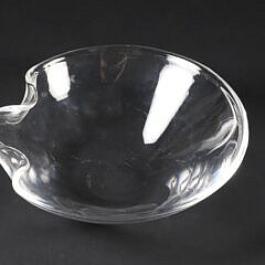 Two Signed Steuben Clear Crystal Dishes