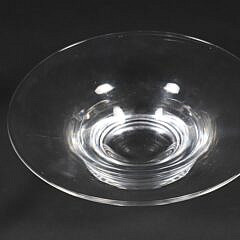 Two Signed Steuben Clear Crystal Dishes