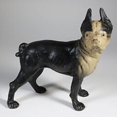 Painted Cast Iron Boston Terrier Doorstop