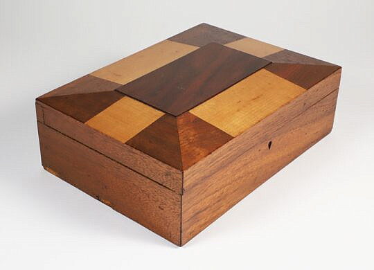 Antique Shaker Multi-Wood Sewing Box