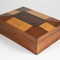 Antique Shaker Multi-Wood Sewing Box