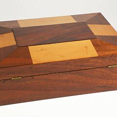 Antique Shaker Multi-Wood Sewing Box