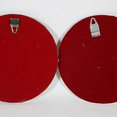 Pair of Vintage Shell Encrusted Circular Wall Mirrors