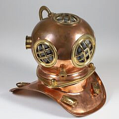 Decorative Brass and Copper Miniature Diver