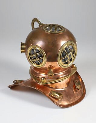Decorative Brass and Copper Miniature Diver