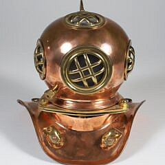 Decorative Brass and Copper Miniature Diver’s Helmet