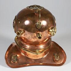 Decorative Brass and Copper Miniature Diver’s Helmet