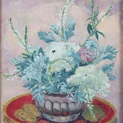 Elizabeth Saltonstall (1900-1990) “Floral Still Life” Oil on Canvas