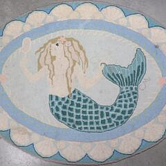 Claire Murray Oval Mermaid Hooked Rug