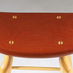 Set of Four Stephen Swift Cherry and Ash Bar Stool
