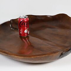 Contemporary Carved Teak Wood Center Piece Bowl