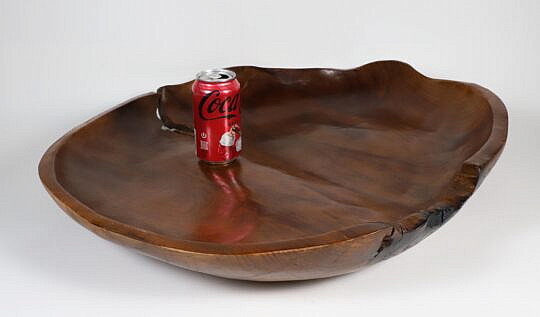 Contemporary Carved Teak Wood Center Piece Bowl