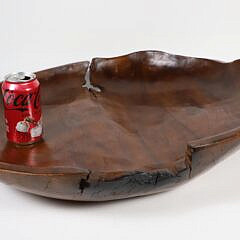 Contemporary Carved Teak Wood Center Piece Bowl