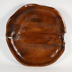 Contemporary Carved Teak Wood Center Piece Bowl