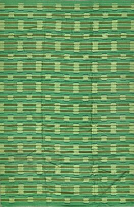 Modern Shades of Green Woven Wool Flat Carpet