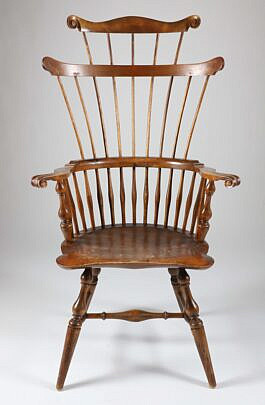 Wallace Nutting Brace-Back Windsor Chair